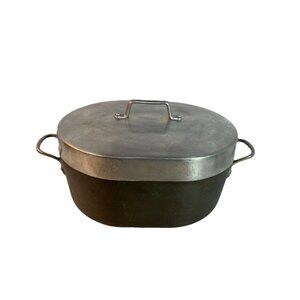 Vintage GHC 5265 Magnalite 12" Oval Roaster Pan & Lid 8Qt USA (NO TRIVET)